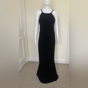 Calvin Klein Low Back Black Gown